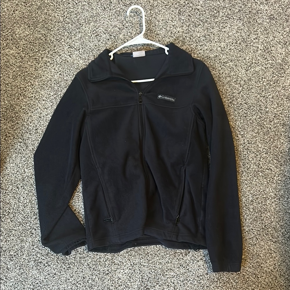 Columbia Black Full-Zip fleece Jacket size small